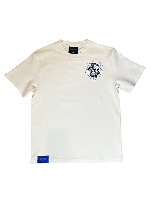 "Dead Eye" Tee (Cream/Blue)