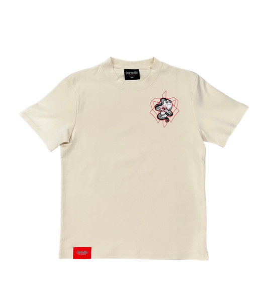 "Dead Eye" Tee (Beige/Red)